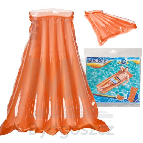 Materac dmuchany plażowy do pływania na basen wodę BESTWAY 44013 pomarańczowy 90kg 183cm Materac dmuchany plażowy do pływania na basen wodę BESTWAY 44013 pomarańczowy 90kg 183cm