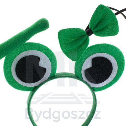 Opaska żabka + muszka + ogonek strój przebranie