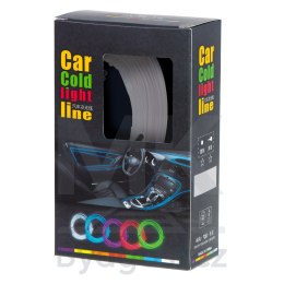 Oświetlenie ambientowe LED do samochodu / auta USB / 12V taśma 5m biała