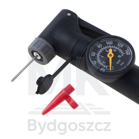 Pompka do roweru z manometrem RALLEX rowerowa ręczna do piłki materaca z uchwytem na rower Pompka do roweru z manometrem RALLEX rowerowa ręczna do piłki materaca z uchwytem na rower