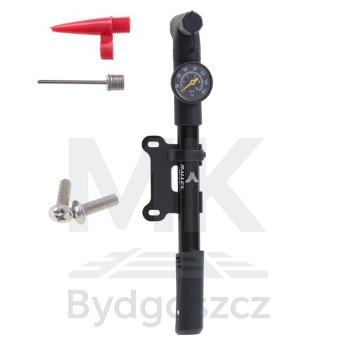Pompka do roweru z manometrem RALLEX rowerowa ręczna do piłki materaca z uchwytem na rower Pompka do roweru z manometrem RALLEX rowerowa ręczna do piłki materaca z uchwytem na rower