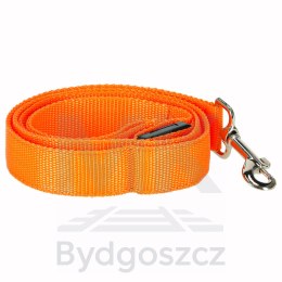 Smycz dla psa kota świecąca spacer jesień zima noc LED 1,2 m pomarańczowa