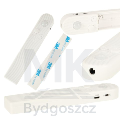 Taśma LED wodoodporna na baterie USB czujnik ruchu 1M 59LED zimny biały Taśma LED wodoodporna na baterie USB czujnik ruchu 1M 59LED zimny biały