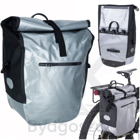 Torba rowerowa RALLEX sakwa na bagażnik wodoodporna boczna torba na rower pojemna 23l Torba rowerowa RALLEX sakwa na bagażnik wodoodporna boczna torba na rower pojemna 23l