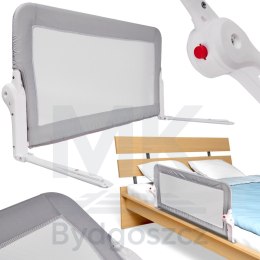 Barierka osłona ochronna do łóżka otwierana 120cm szara