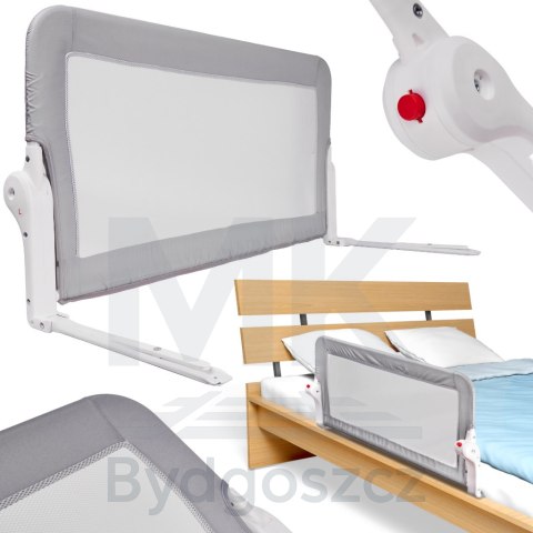 Barierka osłona ochronna do łóżka otwierana 120cm szara
