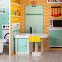Domek dla lalek drewniany mebelki pastelowy 117cm