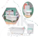 Domek dla lalek drewniany mebelki pastelowy 117cm