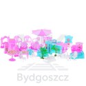Domek dla lalek willa różowa DIY 4 poziomy mebelki 61cm