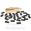 Domino drewniane gra rodzinna edukacyjna z etui klocki z drewna do gry