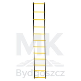 Drabinka koordynacyjna gimnastyczna treningowa do ćwiczeń 6m żółta