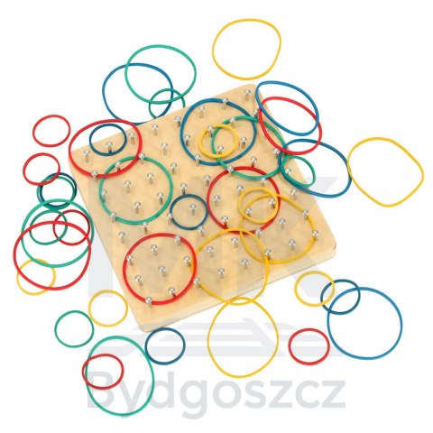 Geoboard geoplan drewniana układanka tworzenie kształtów z gumek Geoboard geoplan drewniana układanka tworzenie kształtów z gumek