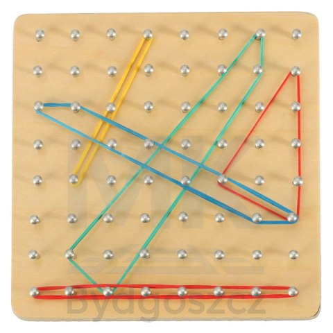 Geoboard geoplan drewniana układanka tworzenie kształtów z gumek Geoboard geoplan drewniana układanka tworzenie kształtów z gumek