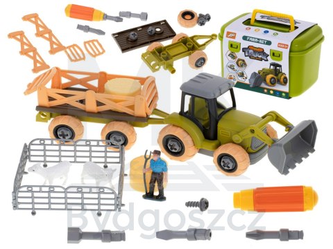 Gospodarstwo rolne farma traktor maszyny rolnicze zwierzęta zagroda owce + śrubokręt