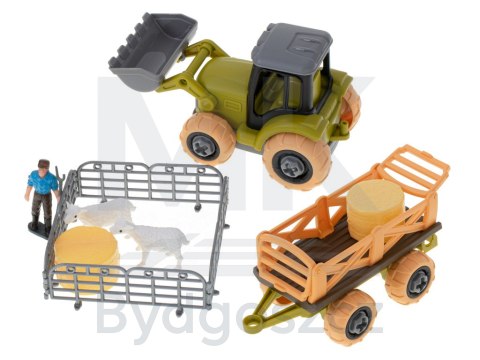 Gospodarstwo rolne farma traktor maszyny rolnicze zwierzęta zagroda owce + śrubokręt Gospodarstwo rolne farma traktor maszyny rolnicze zwierzęta zagroda owce + śrubokręt