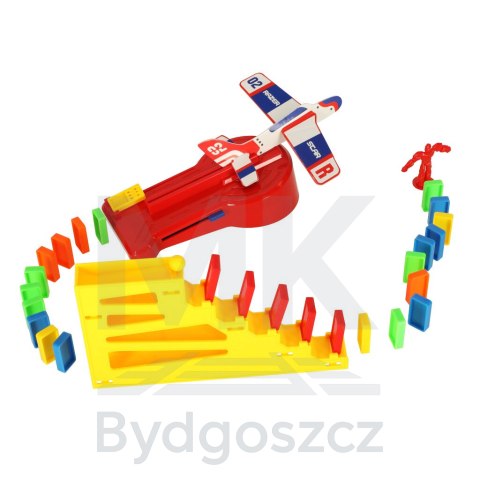 Gra edukacyjna domino klocki wyrzutnia samolot ze schodami i kulą zestaw Gra edukacyjna domino klocki wyrzutnia samolot ze schodami i kulą zestaw