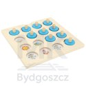 Gra planszowa memory montessori zestaw puzzle drewniane 4 karty