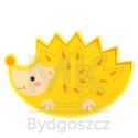 Gra zręcznościowa montessori układanka balansująca klocki drewniane jeż nawlekane owoce