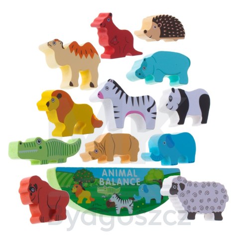 Gra zręcznościowa montessori układanka balansująca klocki zwierzątka drewniane Gra zręcznościowa montessori układanka balansująca klocki zwierzątka drewniane