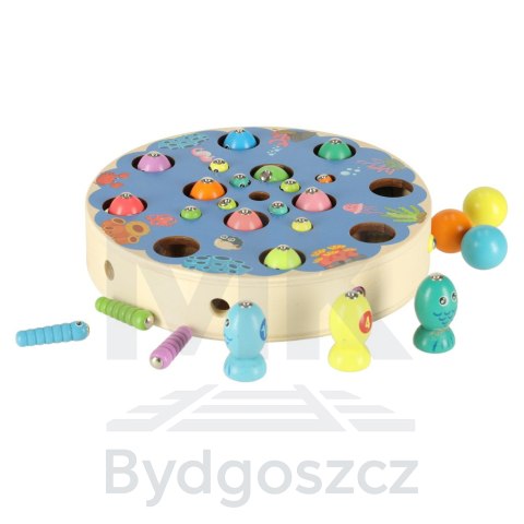 Gra zręcznościowa rodzinna rybki gąsienice łowienie montessori Gra zręcznościowa rodzinna rybki gąsienice łowienie montessori