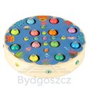 Gra zręcznościowa rodzinna rybki gąsienice łowienie montessori