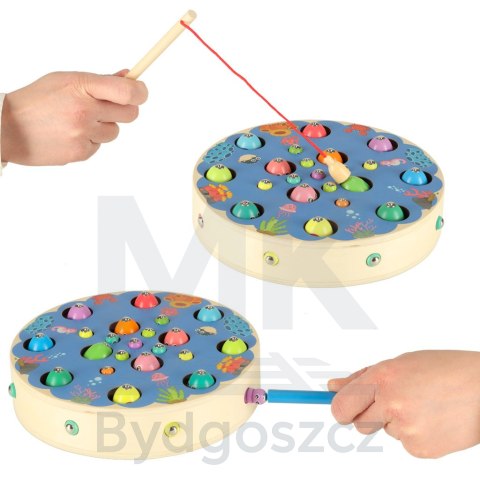 Gra zręcznościowa rodzinna rybki gąsienice łowienie montessori Gra zręcznościowa rodzinna rybki gąsienice łowienie montessori