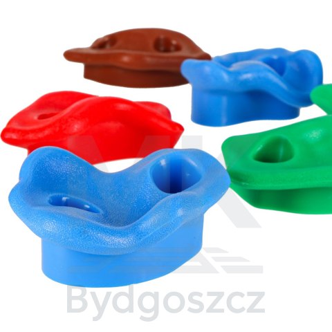 Kamienie wspinaczkowe uchwyty do wspinaczki dla dzieci kolorowe 10 szt + śruby Kamienie wspinaczkowe uchwyty do wspinaczki dla dzieci kolorowe 10 szt + śruby