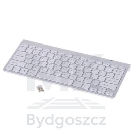 Klawiatura bezprzewodowa bluetooth Smart TV srebrna