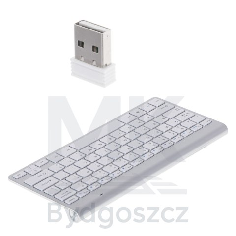 Klawiatura bezprzewodowa bluetooth Smart TV srebrna Klawiatura bezprzewodowa bluetooth Smart TV srebrna