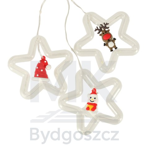 Kurtyna Led na okno girlanda gwiazdki świąteczna choinkowa 3 m 125 LED Kurtyna Led na okno girlanda gwiazdki świąteczna choinkowa 3 m 125 LED