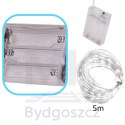 Lampki LED druciki dekoracyjne świąteczne choinkowe 5m 50LED zimny biały