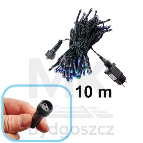Lampki LED łańcuch świetlny świąteczne choinkowe 10m 100LED multikolor 8 trybów świecenia Lampki LED łańcuch świetlny świąteczne choinkowe 10m 100LED multikolor 8 trybów świecenia
