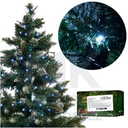 Lampki LED łańcuch świetlny świąteczne choinkowe 10m 100LED zimny biały 8 trybów świecenia