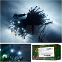 Lampki LED łańcuch świetlny świąteczne choinkowe 10m 100LED zimny biały 8 trybów świecenia