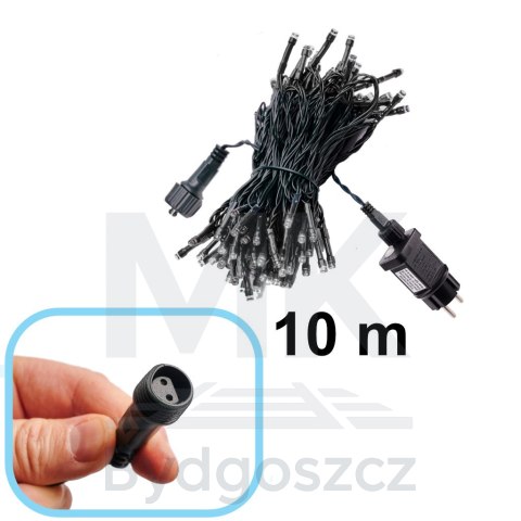 Lampki LED łańcuch świetlny świąteczne choinkowe 10m 100LED zimny biały 8 trybów świecenia Lampki LED łańcuch świetlny świąteczne choinkowe 10m 100LED zimny biały 8 trybów świecenia