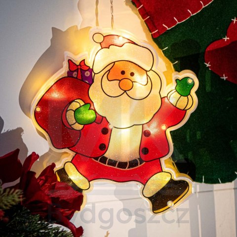 Lampki LED wisząca ozdoba dekoracja okna świąteczna przyssawka Mikołaj z prezentami Lampki LED wisząca ozdoba dekoracja okna świąteczna przyssawka Mikołaj z prezentami
