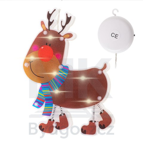 Lampki LED wisząca ozdoba dekoracja okna świąteczna przyssawka renifer Lampki LED wisząca ozdoba dekoracja okna świąteczna przyssawka renifer