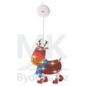 Lampki LED wisząca ozdoba dekoracja okna świąteczna przyssawka renifer