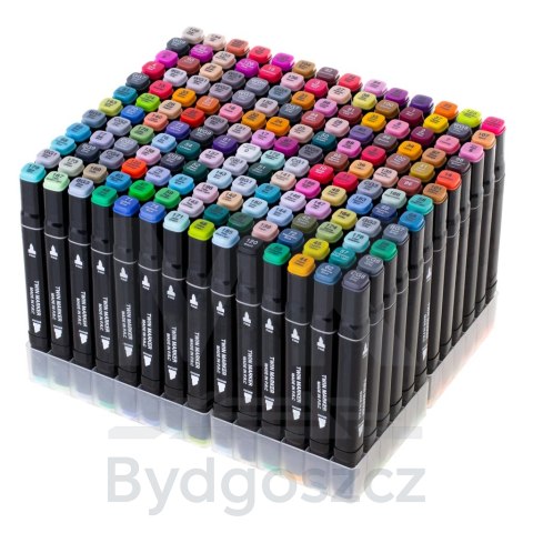 Markery dwustronne mazaki alkoholowe w etui 168 + podstawka Markery dwustronne mazaki alkoholowe w etui 168 + podstawka