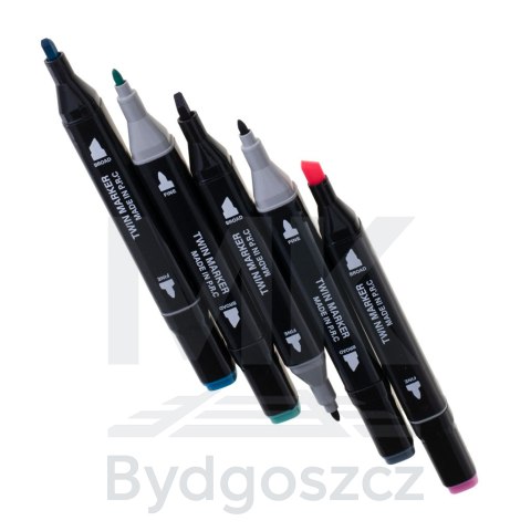 Markery dwustronne mazaki alkoholowe w etui 168 + podstawka Markery dwustronne mazaki alkoholowe w etui 168 + podstawka