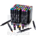 Markery dwustronne mazaki alkoholowe w etui 80 + podstawka