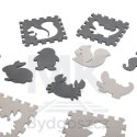 Mata edukacyjna dla dzieci piankowa puzzle szara 85 x 85 cm 9 elementów