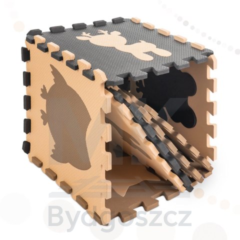 Mata edukacyjna piankowa puzzle beż 85 x 85 cm 9 elementów Mata edukacyjna piankowa puzzle beż 85 x 85 cm 9 elementów