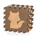 Mata edukacyjna piankowa puzzle beż 85 x 85 cm 9 elementów