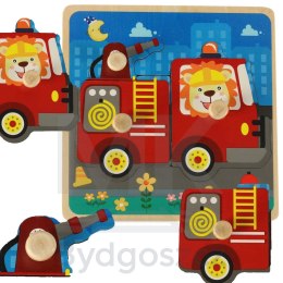 Puzzle drewniane sorter układanka straż pożarna