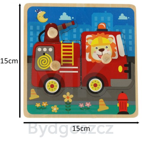 Puzzle drewniane sorter układanka straż pożarna Puzzle drewniane sorter układanka straż pożarna