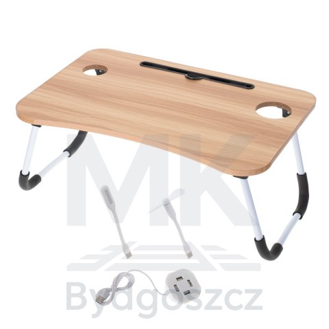 Stolik pod laptopa składany do łóżka podstawka śniadaniowa USB Stolik pod laptopa składany do łóżka podstawka śniadaniowa USB
