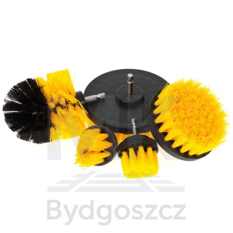 Szczotki na wiertarkę wkrętarkę sprzątające czyszczące wielozadaniowe zestaw 5 sztuk Szczotki na wiertarkę wkrętarkę sprzątające czyszczące wielozadaniowe zestaw 5 sztuk