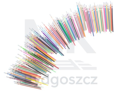 Długopisy żelowe kolorowe w etui 120szt + 120 wkładów Długopisy żelowe kolorowe w etui 120szt + 120 wkładów