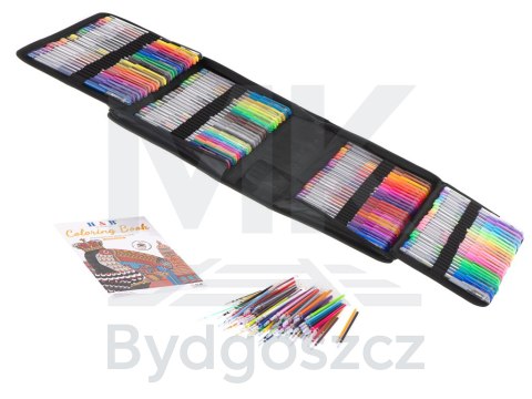 Długopisy żelowe kolorowe w etui 120szt + 120 wkładów Długopisy żelowe kolorowe w etui 120szt + 120 wkładów